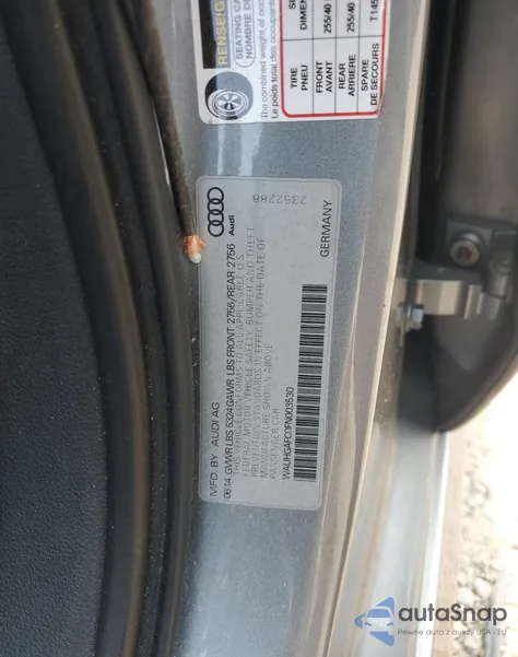 2015 Audi A6 Prestige from USA, damaged, VIN WAUHGAFC0FN003530